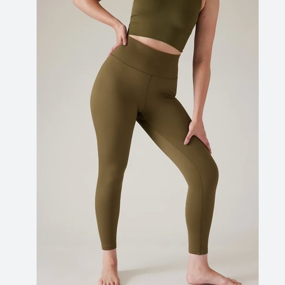 NWT Athleta Aurora Seamless Tight Olive Green Size XS